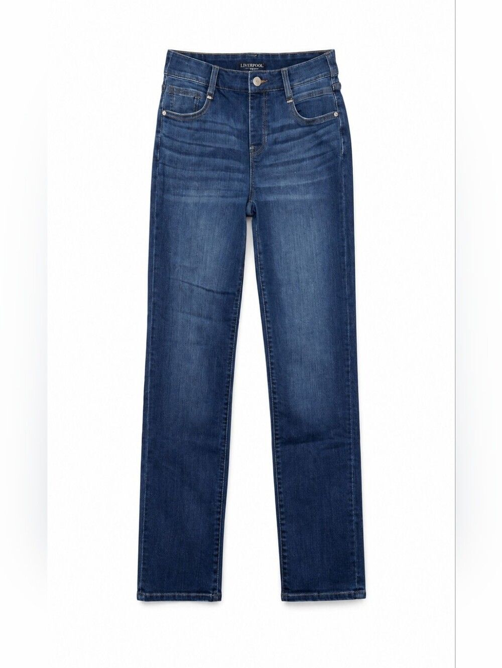 Liverpool Jean Size 6/28 Blue Denim Gia Glider Straight Pull On Stretch W28 L28